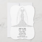 Invitation Robe en diamant blanc TOUTE COULEUR Fête des marié (Dos)
