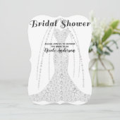 Invitation Robe en diamant blanc TOUTE COULEUR Fête des marié (Debout devant)