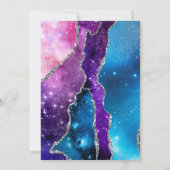 Invitation Robe en diamant et Galaxy Agate Sweet 16 (Dos)