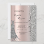 Invitation Robe en Parties scintillant d'argent Diamond Rose (Devant)