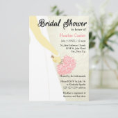 Invitation Robe et bouquet 3x5 vertical -Invitation Fête des  (Debout devant)