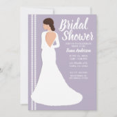 Invitation Robe et Fête des mariées Mariage blanc moderne (Devant)