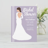 Invitation Robe et Fête des mariées Mariage blanc moderne (Debout devant)