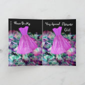 Invitation Robe et fleurs pourpres de demoiselle de honneur (Intérieur)