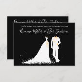 Invitation Robe et tux - Wedding shower de 3 couples sur 5 (Devant / Derrière)