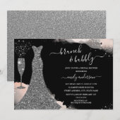Invitation Robe Étincelante Brunch Et Fête des mariées Bubbly (Devant / Derrière)