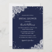 Invitation Robe étincelante dentelle blanche Fête des mariées (Dos)