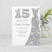 Invitation Robe étincelante Diamond Quinceanera 15e anniversa (Debout devant)