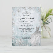 Invitation Robe étincelante Flammes de neige Blue Winter Quin (Debout devant)