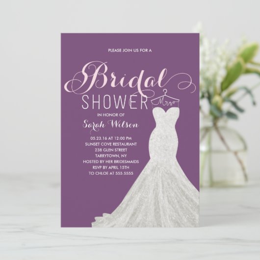 Invitation Robe Extravagante Couleur personnalisée | Fête des (Debout devant)