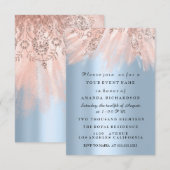 Invitation Robe Fête des mariées Sweet 16th Blue Rose Blush (Devant / Derrière)