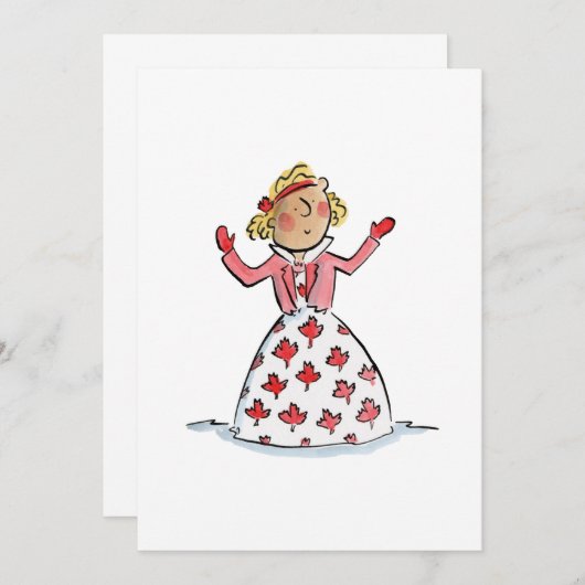 Invitation Robe feuille d'érable (Devant / Derrière)