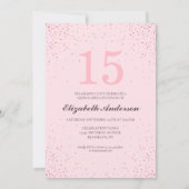 Invitation Robe Fille Blush Sparkle Quinceañera Parties scint (Dos)