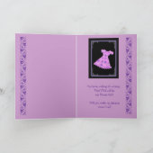 Invitation Robe Fleur Fille ROSE Fleurs (Intérieur)