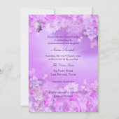 Invitation Robe fleurie rose pourpre de la princesse Quincean (Dos)