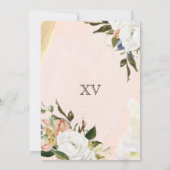 Invitation Robe florale Charro or blanc bleu Quinceanera I (Dos)