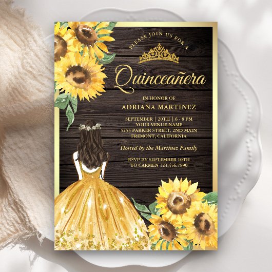 Invitation Robe Florale Jaune Fleurs de Soleil Bois Quinceane