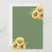 Invitation Robe florale jaune Fleurs de soleil Marine Quincea (Dos)