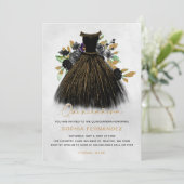 Invitation Robe Florale Parties scintillant or noir Quinceañe (Debout devant)
