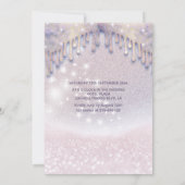 Invitation Robe Girly chic goutte d'or rose glittery ombre (Dos)