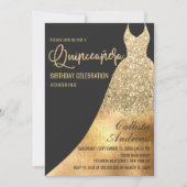 Invitation Robe glamour en or noir Parties scintillant Quince (Devant)
