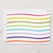 Invitation Robe Gold Rainbow Art Party Pour Un Mess Anniversa (Dos)
