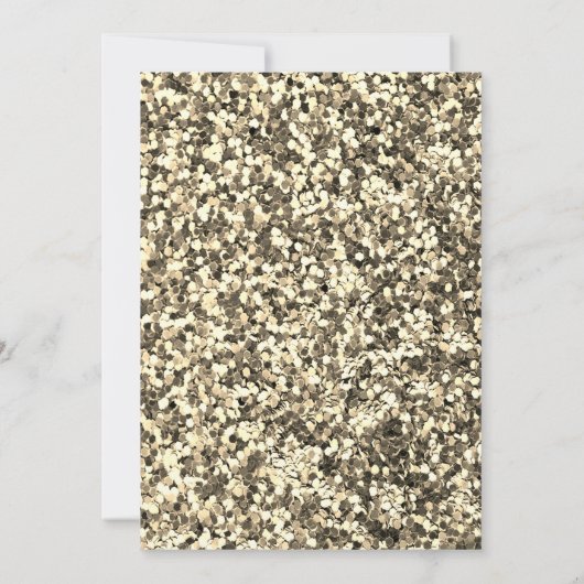 Invitation Robe Gold Sequins Vert 50e anniversaire (Dos)