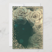 Invitation Robe Gold Tiara, Diamonds Roses Quinceañera (Dos)