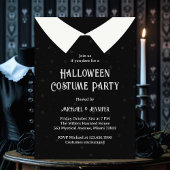 Invitation Robe gothique noire et blanche pour fille Hallowee