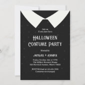 Invitation Robe gothique noire et blanche pour fille Hallowee (Devant)