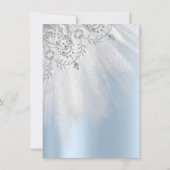 Invitation Robe grise argentée et bleue pour douzième anniver (Dos)