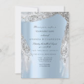 Invitation Robe grise argentée pour douche de mariée 16 ans (Devant)