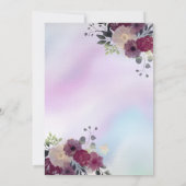 Invitation Robe holographique florale adorable Quinceañera (Dos)