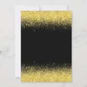 Invitation Robe jaune brillant Faux paillettes Sweet 16 Anniv (Dos)
