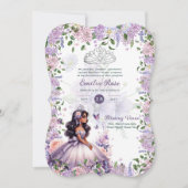 Invitation Robe Lilac Quinceanera pourpre Robe Florale Wister (Devant)
