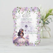 Invitation Robe Lilac Quinceanera pourpre Robe Florale Wister (Debout devant)