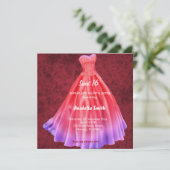 Invitation Robe longue Sweet 16 (Rouge) (Debout devant)
