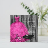 Invitation Robe Magenta Chaussures haute talon Princesse Quin (Debout devant)