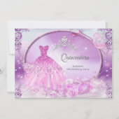 Invitation Robe magique de la princesse violette Quinceanera (Devant)