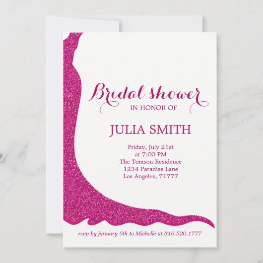 Invitation Robe mariage (Devant)