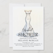 Invitation Robe Mariage blanche Fête des mariées moderne (Devant)