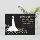 Invitation Robe mariage blanche, tourbillons sur Fête de l'ma (Debout devant)