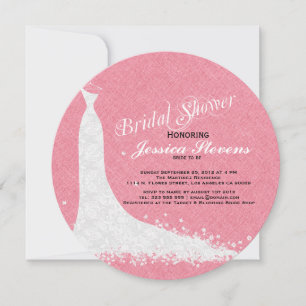 Invitation Robe Mariage Coral-Rouge Et Dentelle Blanche