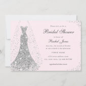 Invitation Robe Mariage Diamond Fête des mariées élégante (Devant)