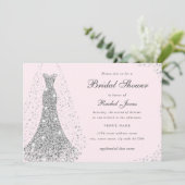 Invitation Robe Mariage Diamond Fête des mariées élégante (Debout devant)