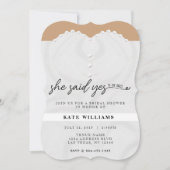 Invitation Robe mariage Elle A Dit Oui Fête des mariées (Devant)