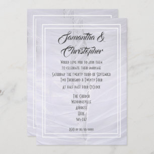 Invitation Robe mariage en dentelle blanche