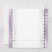 Invitation Robe mariage et perles Plum Purple Fête des mariée (Dos)