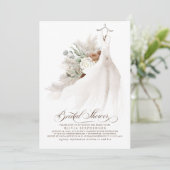 Invitation Robe mariage Floral Pampas Fête des mariées Grasse (Debout devant)