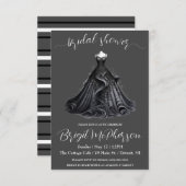 Invitation Robe Mariage gothique, Porte-nuptiale, Fête des ma (Devant / Derrière)